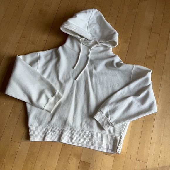 Zara white soft high neck Hoodie, XL, P1393 - Picture 2 of 5